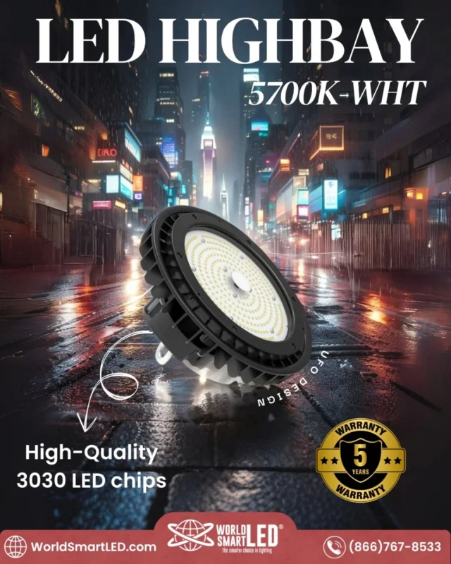Caption:
"💡✨ Transform your space with brilliant, energy-efficient lighting! ⚡🏭 Illuminate warehouses, gyms, or commercial interiors like never before — introducing our 240 W UFO-style LED Highbay (5700 K) 🔵, packed with 224 premium 3030 chips 💎. Expect powerful brightness 🌟, smooth performance ✅, and sleek design 🛠️ — all for just $99.99 💰. Ready to upgrade? 🚀 worldsmartled.com"

Hashtags:
#💡LEDHighbay #UFOHighbay #⚡EnergyEfficientLighting #🏭CommercialLighting #🏋️‍♂️GymLighting #🏢WarehouseLighting #LEDInnovation #SmartLighting #LEDHighbay5700K #BrightSpaces #WorldSmartLED